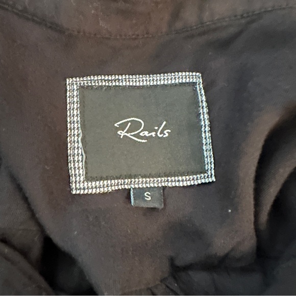 Rails Open Back Black Long Sleeve Top Size Small - Picture 5 of 5